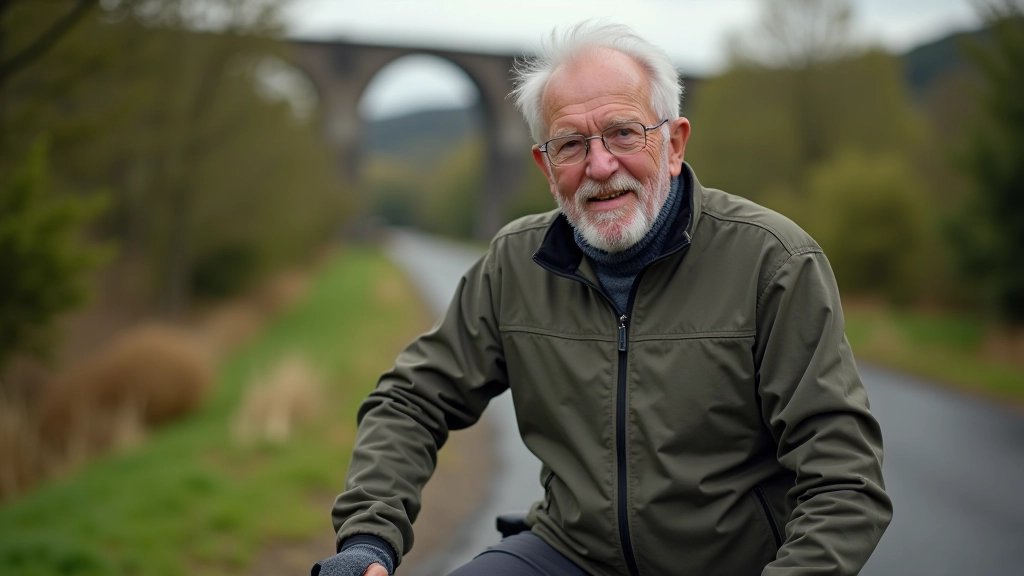 Experienced male cyclist preparing for the Waterford Suir Valley journey